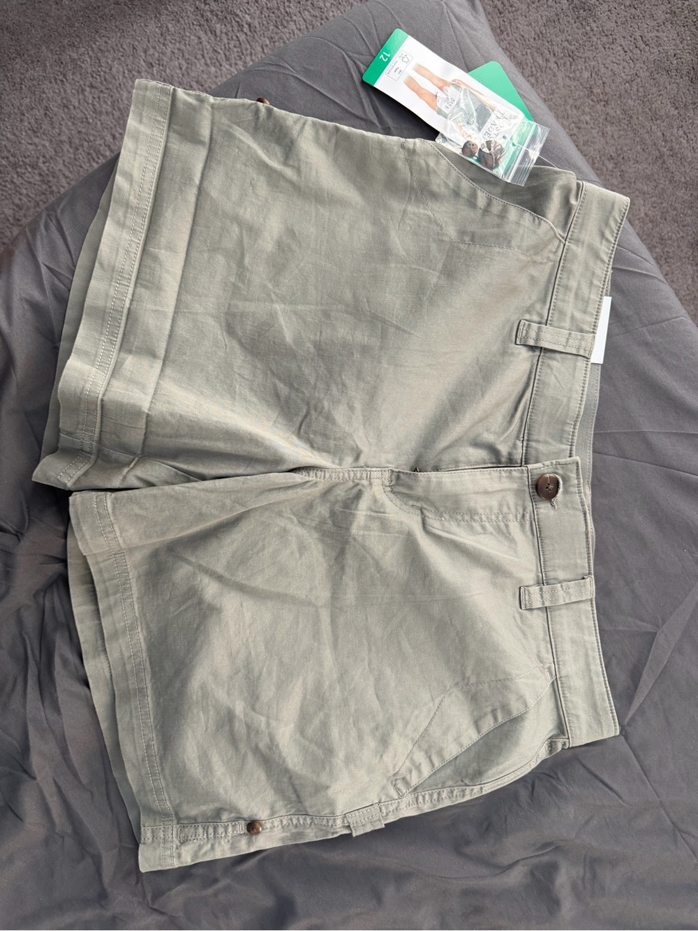 Boston Traders Olive Green Flat Front Chino Shorts